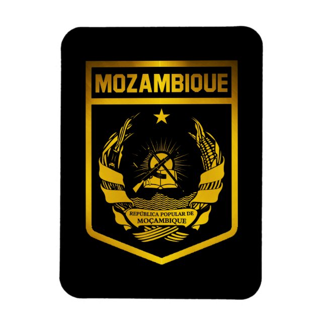 Mosambik-Emblem Magnet (Vertikal)