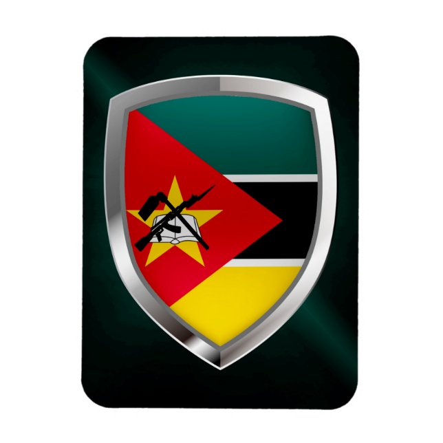 Mosambik-Emblem Magnet (Vertikal)