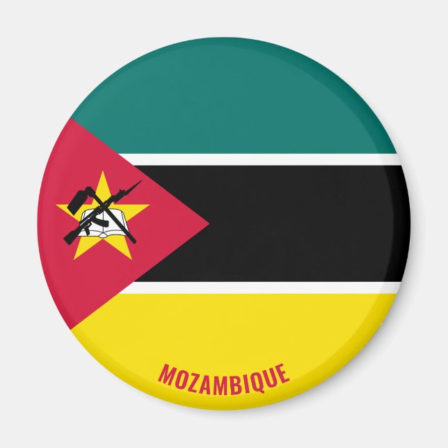 Mosambik Flag Charming Patriotic Magnet (Vorne)