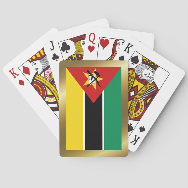 Mosambik Flag Playing Cards Spielkarten (Rückseite)