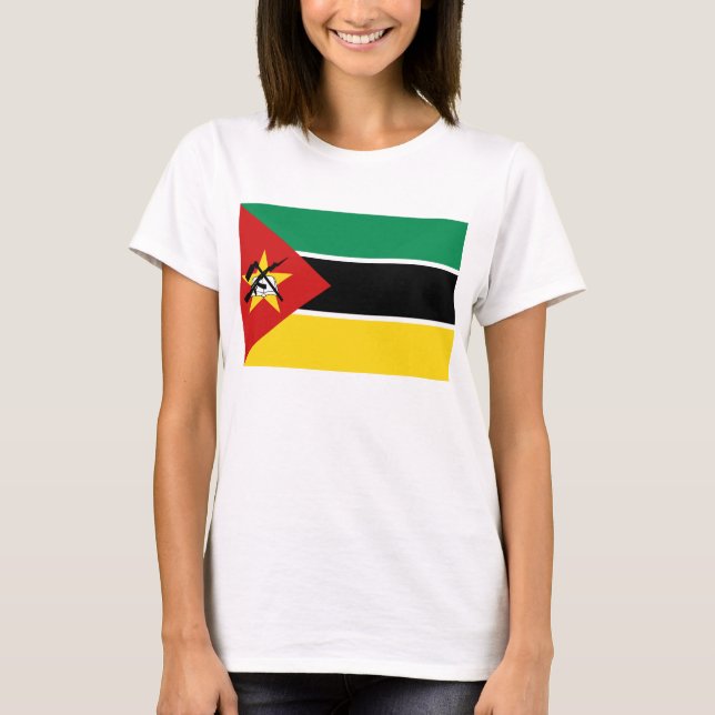 Mosambik Flag x Karte T - Shirt (Vorderseite)