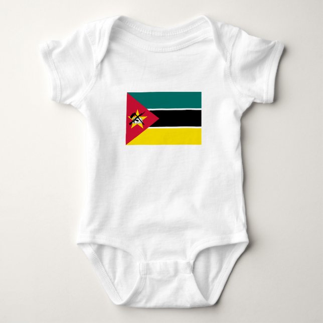 Mosambik-Flagge Baby Strampler (Vorderseite)