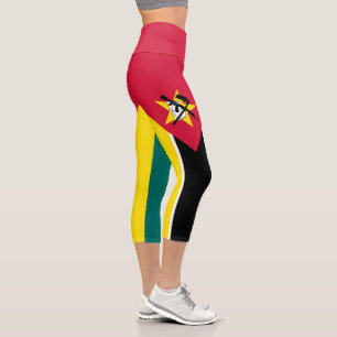 Mosambik-Flagge Capri Leggings