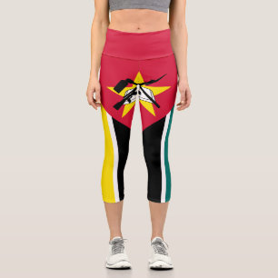 Mosambik-Flagge Capri Leggings
