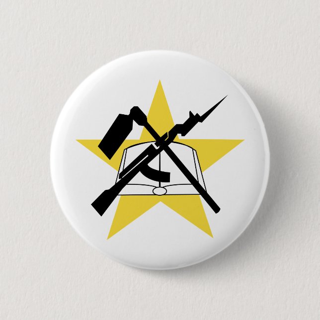 Mosambik-Flagge Ensignia Button (Vorderseite)