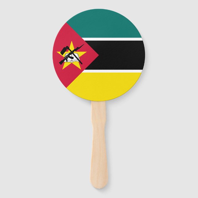 Mosambik-Flagge Fächer (Vorderseite)