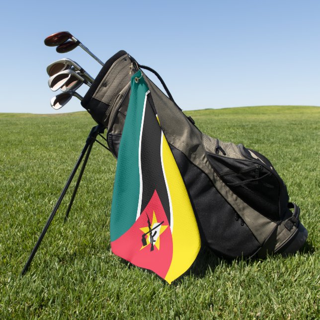 Mosambik-Flagge Golfhandtuch (Gras)