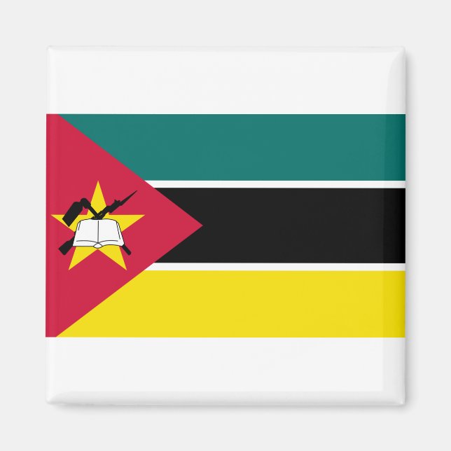Mosambik-Flagge Magnet (Vorne)