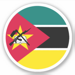 Mosambik-Flagge-Rund-Aufkleber Aufkleber