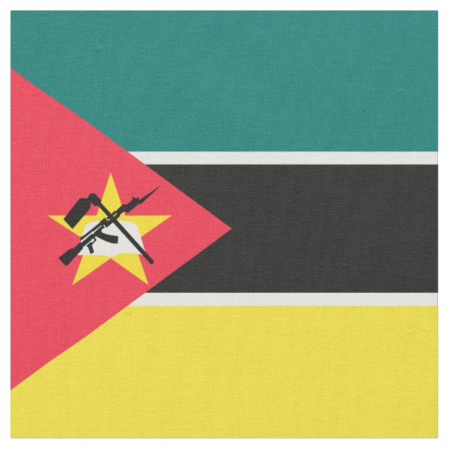 Mosambik-Flagge Stoff (Nahaufnahme)