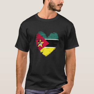 Mosambik Herz-Mosambik-Flagge Mosambikanischer Pri T-Shirt