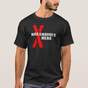Mosambik Hier Schwarzer T - Shirt
