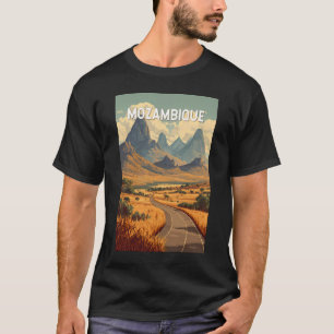 Mosambik Illustration Reise Kunst Vintage T-Shirt