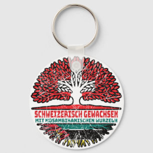 Mosambik Mosambikanisch Schweizer Schweiz Baum Schlüsselanhänger