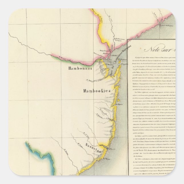 Mosambik, Südafrika 52 Quadratischer Aufkleber (Vorderseite)
