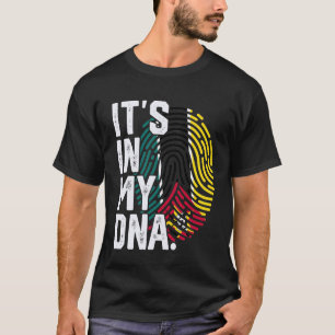 Mosambik-Wurzeln-Flagge-Fingerabdruck-Grafik-Patri T-Shirt