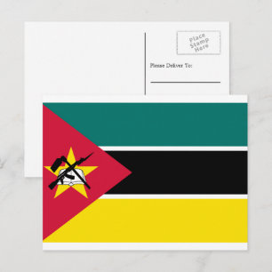 mosambikanische Flagge, Flagge Mosambiks Postkarte