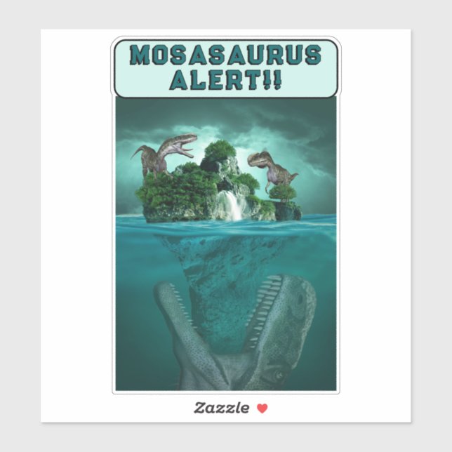 Mosasaururus Alert! Aufkleber (Blatt)