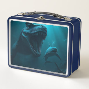 Mosasaurus jagt Hai Metall Brotdose