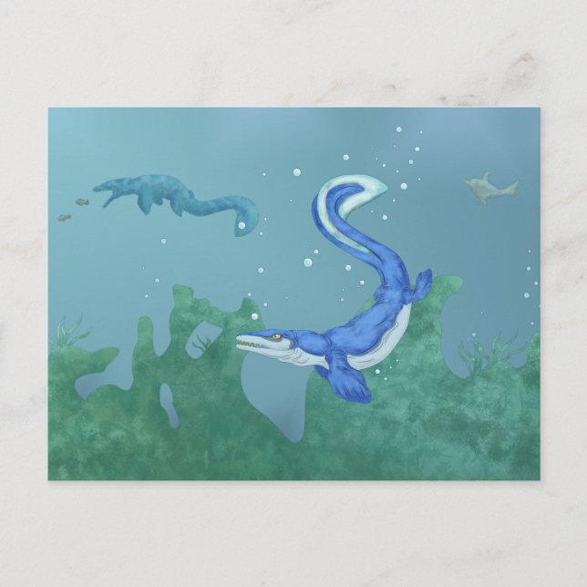Mosasaurus Postkarte (Vorderseite)