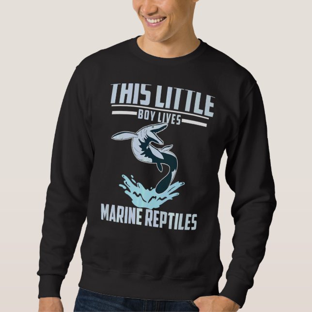 Mosasaurus Prähistorischer Junge lebt Marin Sweatshirt (Vorderseite)