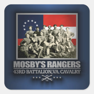 Mosby's Rangers 2 Quadratischer Aufkleber