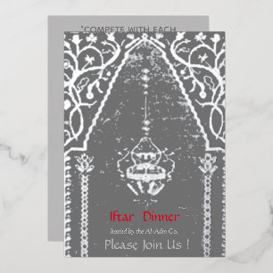 Moschee aus orientalischem Teppich - Abendessen Folieneinladung