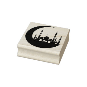 Moschee Gebäude Art Briefmarke Gummistempel