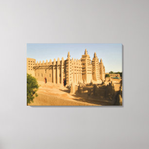 Moschee in Djenne, ein klassisches Beispiel für Leinwanddruck