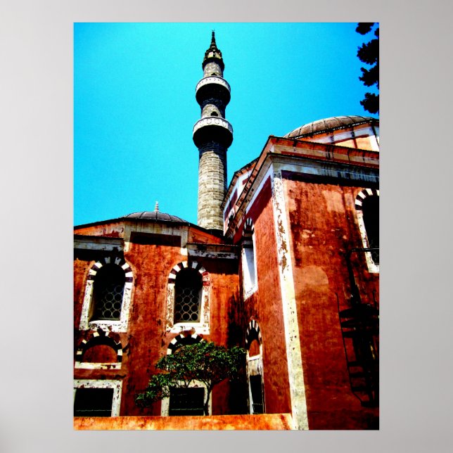 Moschee in Rhodos Print Poster (Vorne)