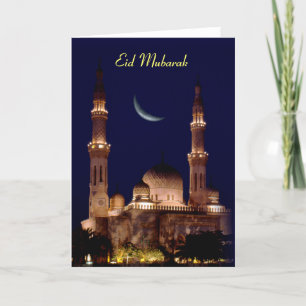 Moschee & Islamischer Moon Feiertagskarte