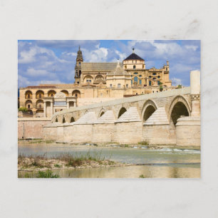 Moschee Kathedrale und Römische Brücke in Cordoba Postkarte