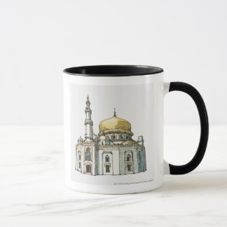 Moschee mit Goldzwiebelhaube und -minarett Tasse
