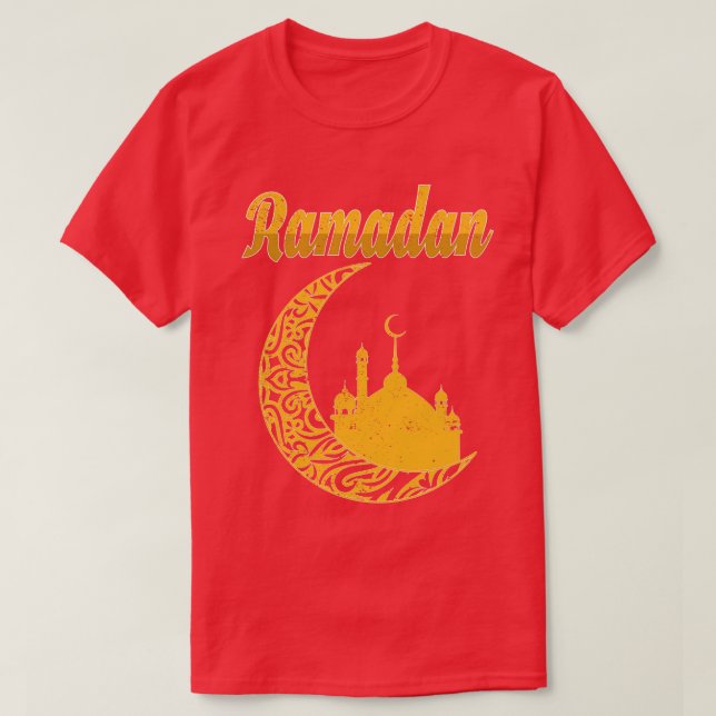 Moschee Muslim Fasting Islamic Celebration Ramadan T-Shirt (Design vorne)