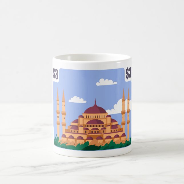 Moschee-Porto-Briefmarke Kaffeetasse (Mittel)