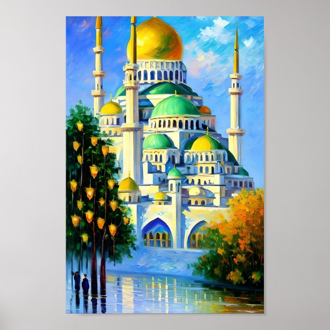 Moschee Print Muslim Art Printing Digital Wall Art Poster (Vorne)