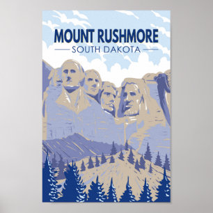 Moschee Rushmore Süd Dakota Wandern neben dem Wass Poster