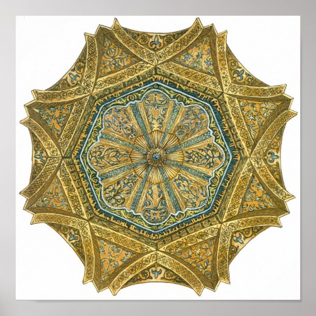 Moschee von Cordoba Spanien. Mihrab cupola Poster (Vorne)