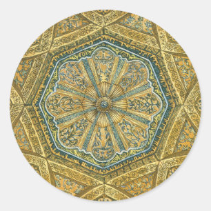 Moschee von Cordoba Spanien. Mihrab cupola Runder Aufkleber