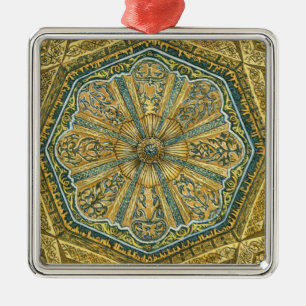 Moschee von Cordoba Spanien. Mihrabkuppel Silbernes Ornament