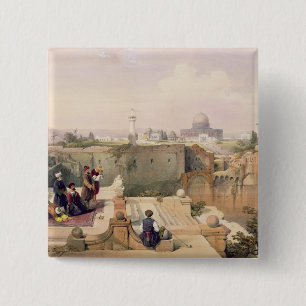 Moschee von Omar den Standort des Tempels zeigend Button