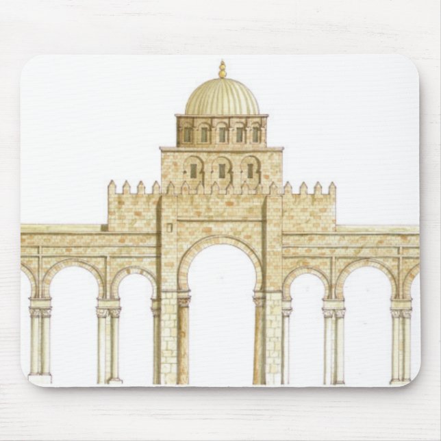 Moschee von Uqba. Kairouan Tunesien. Hauptfaçade Mousepad (Vorne)