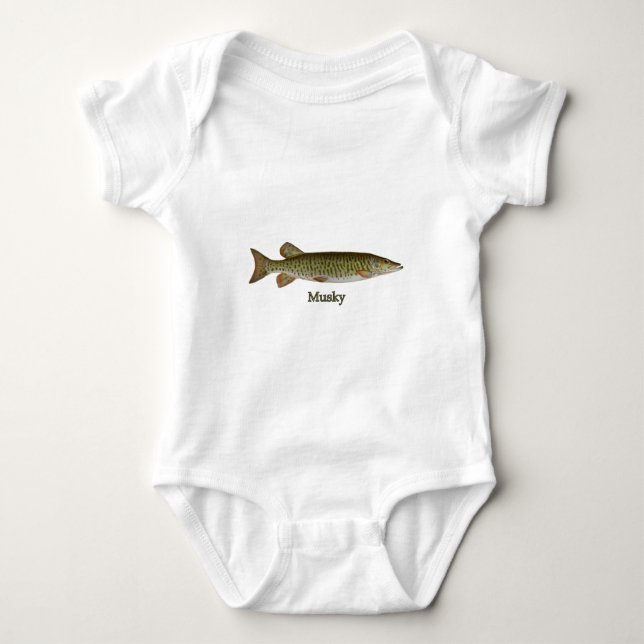 Moschusartig (Muskellunge) Baby Strampler (Vorderseite)