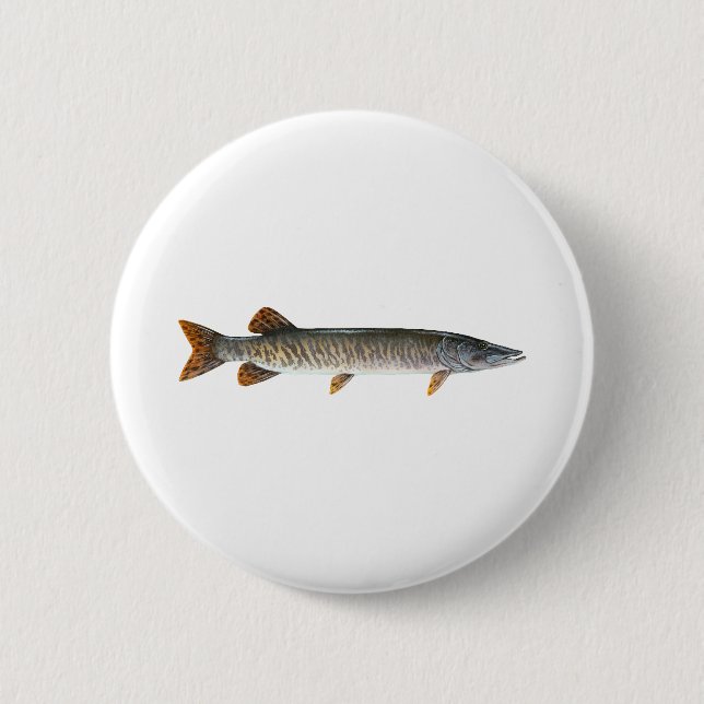 Moschusartig - Muskellunge Button (Vorderseite)