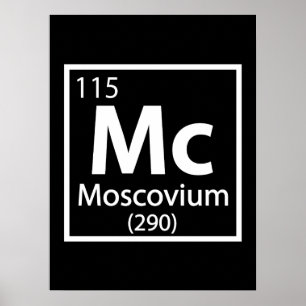 Moscovium - Russische wissenschaftliche Periodisch Poster