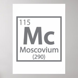 Moscovium - Russische wissenschaftliche Periodisch Poster