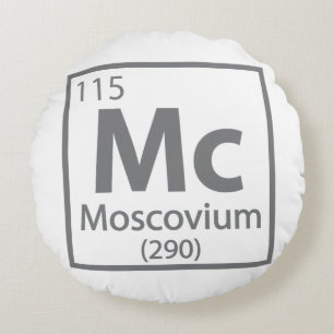 Moscovium - Russische wissenschaftliche Periodisch Rundes Kissen