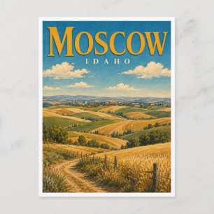 Moscow Idaho Palouse Hills GeoSaga Postkarte