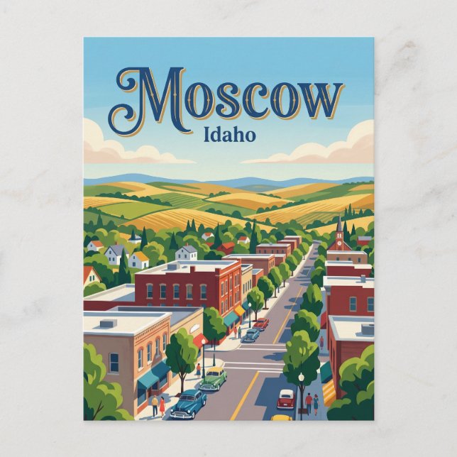 Moscow Idaho Postkarte (Vorderseite)
