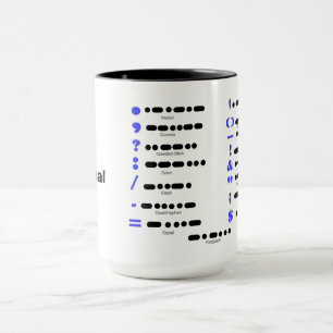 Mose Code-Interpunktions-Diagramm-Tasse Tasse